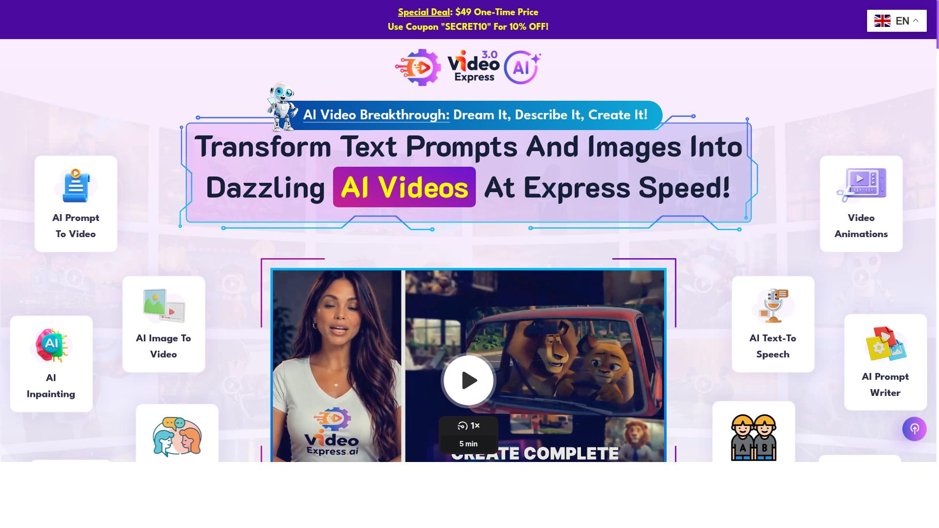 VideoExpress website